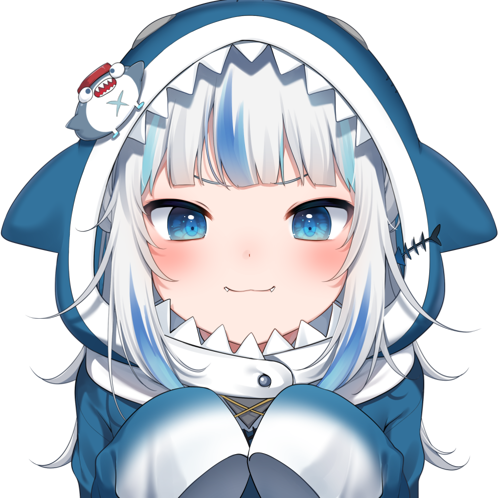 Gawr Gura & Bloop (Gawr Gura) from Hololive & Hololive En drawn by Amashiro Natsuki