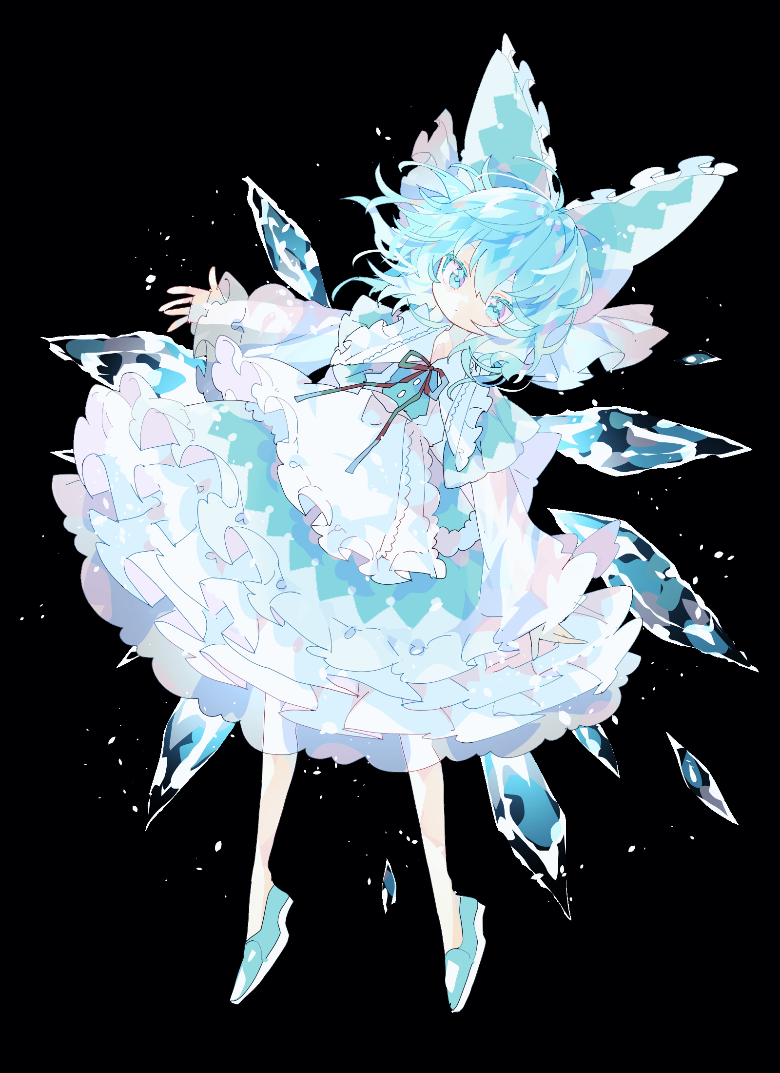 Younger Cirno from Touhou drawn by Nikorashi-ka